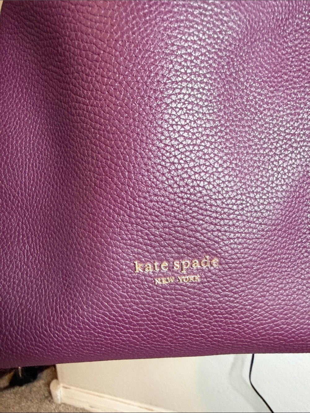 kate spade Plum Pebbled Leather Shoulder Bag/crossbody - Picture 2 of 11